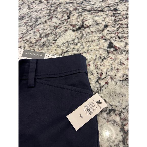 Talbots NWT perfect short 9 1/2 inch women’s size 16p navy - Picture 7 of 11